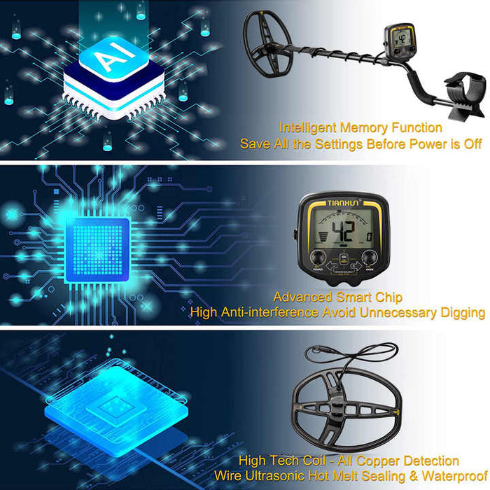 New Tianxun Gold Detector TX850 Underground Long Range Tx-850 Metal Detector For Gold 3m Deep Gold Detecting