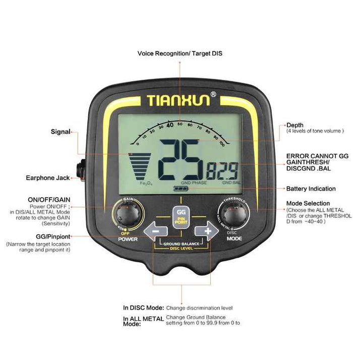 New Tianxun Gold Detector TX850 Underground Long Range Tx-850 Metal Detector For Gold 3m Deep Gold Detecting