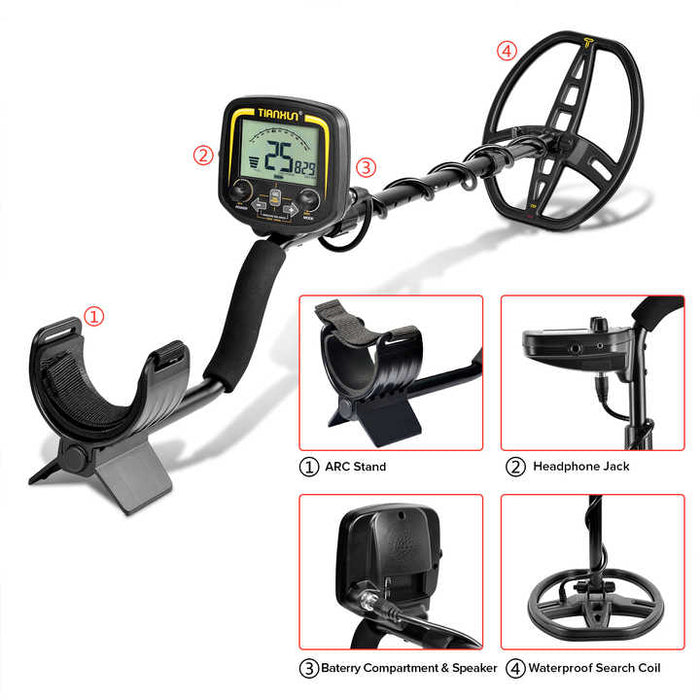 Professional Treasure Hunting Underground Metal Detector TX-850 Industrial Pinpointer Waterproof Digital Measuring Instruments