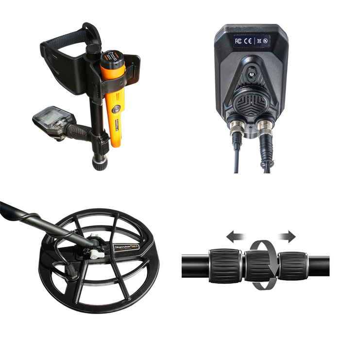 S63 Multi Frequency Metal Detector IP68 Waterproof Portable Gold Detector 3M Depth Treasure Finder